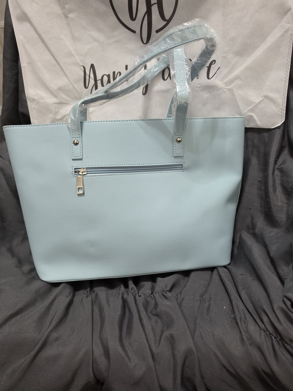 Light Blue 3-Piece Tote and Pouches Set - Picture 4 of 16